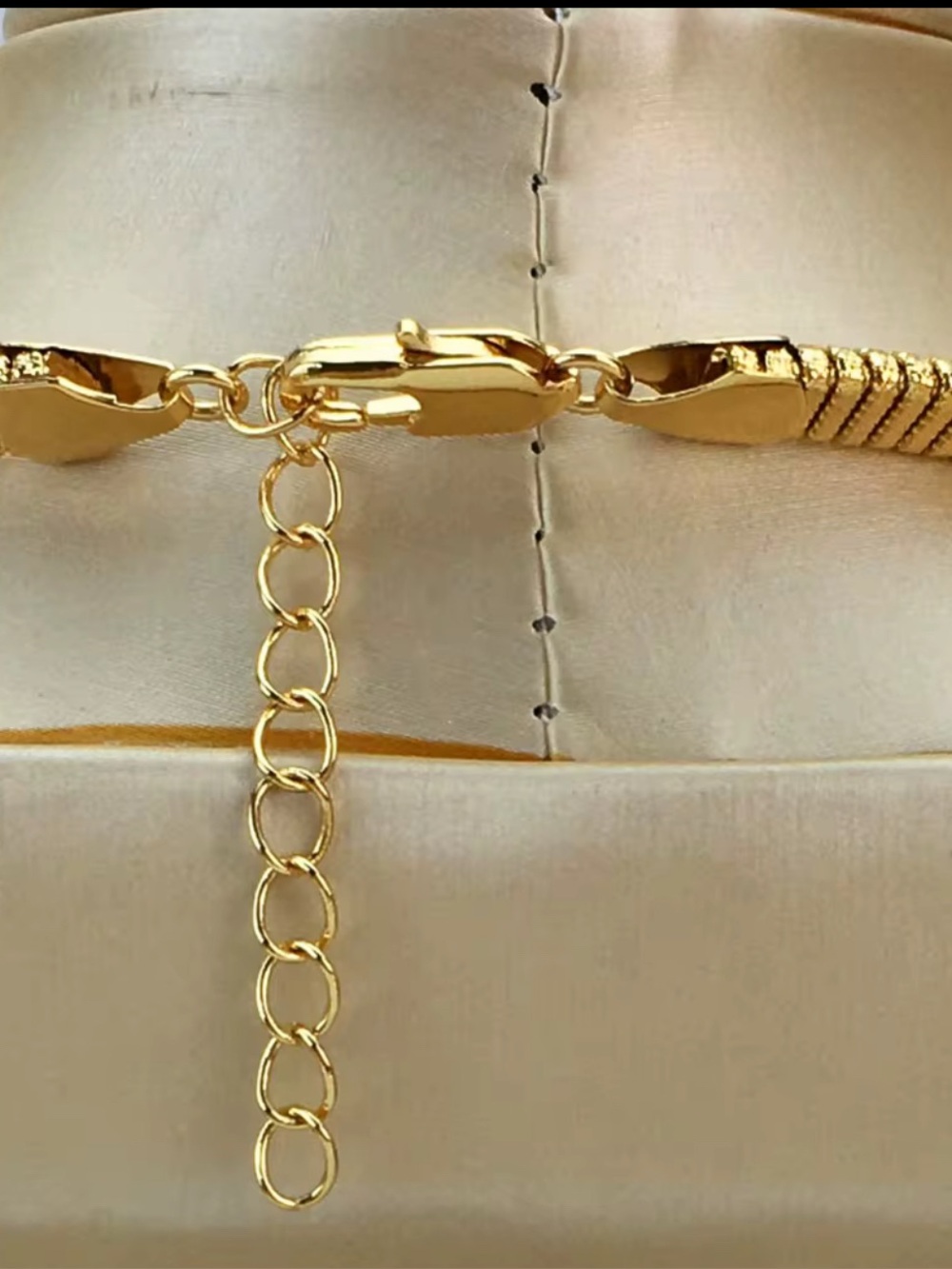 Gold Statement Necklace and Earring Set - Women Jewelry - Picture 4 of 7